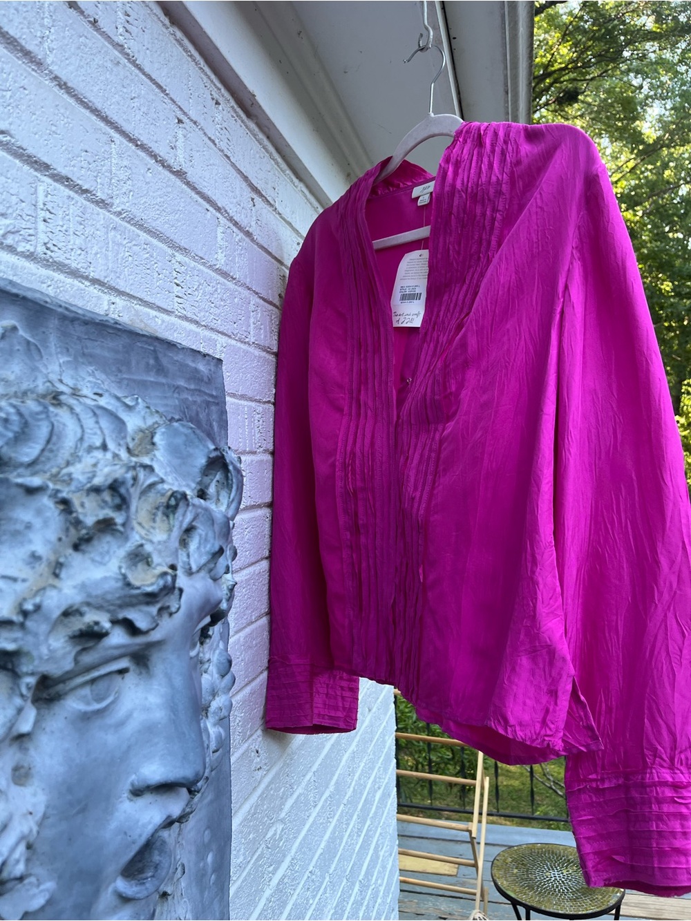 J. Jill 100% Silk pink Blouse - Picture 3 of 14